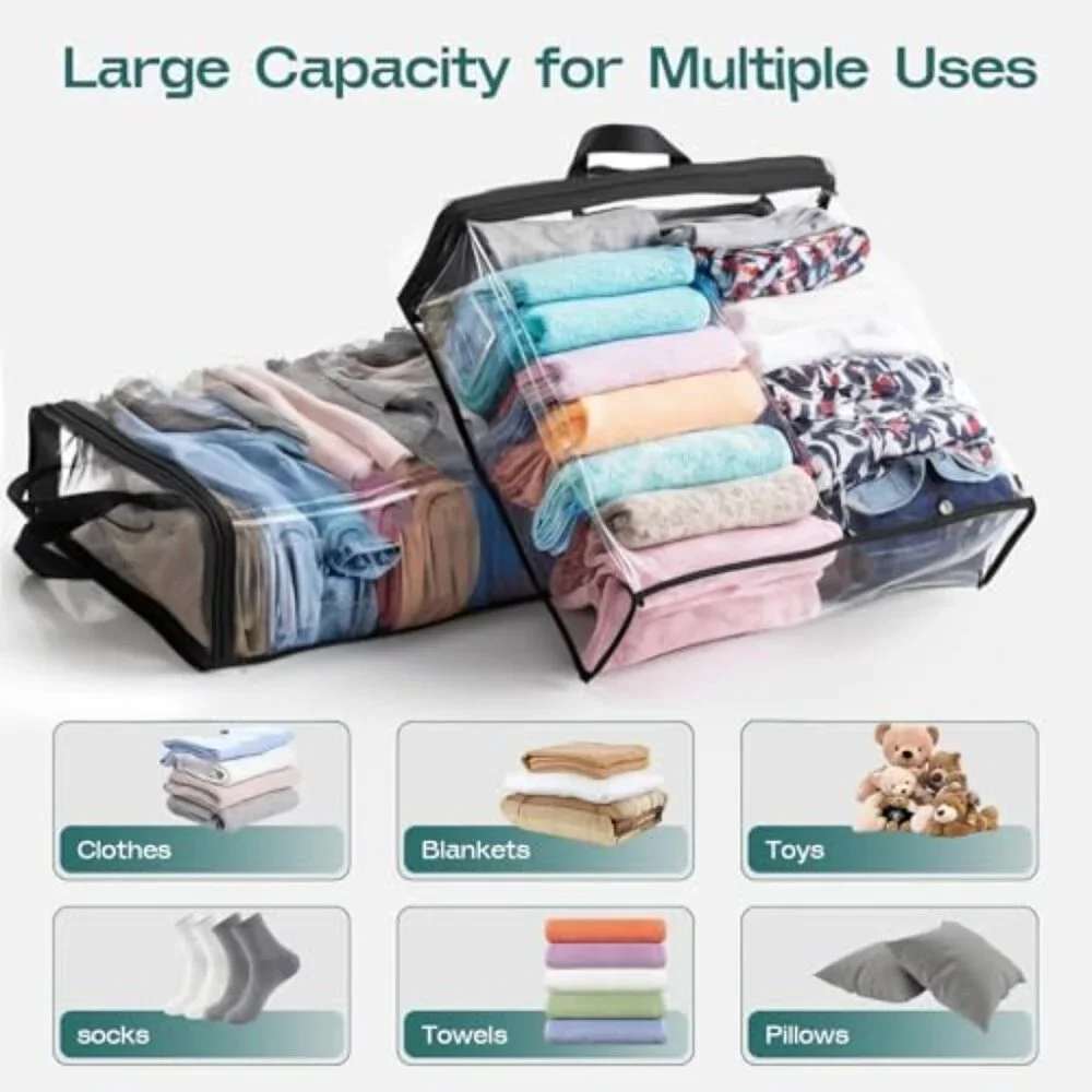 Under Bed Storage Bags Organizer, 22L Clear Storage Bags, Bags Organizer Clear Z